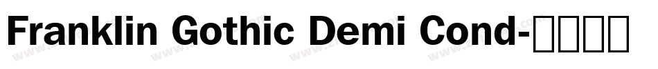 Franklin Gothic Demi Cond字体转换